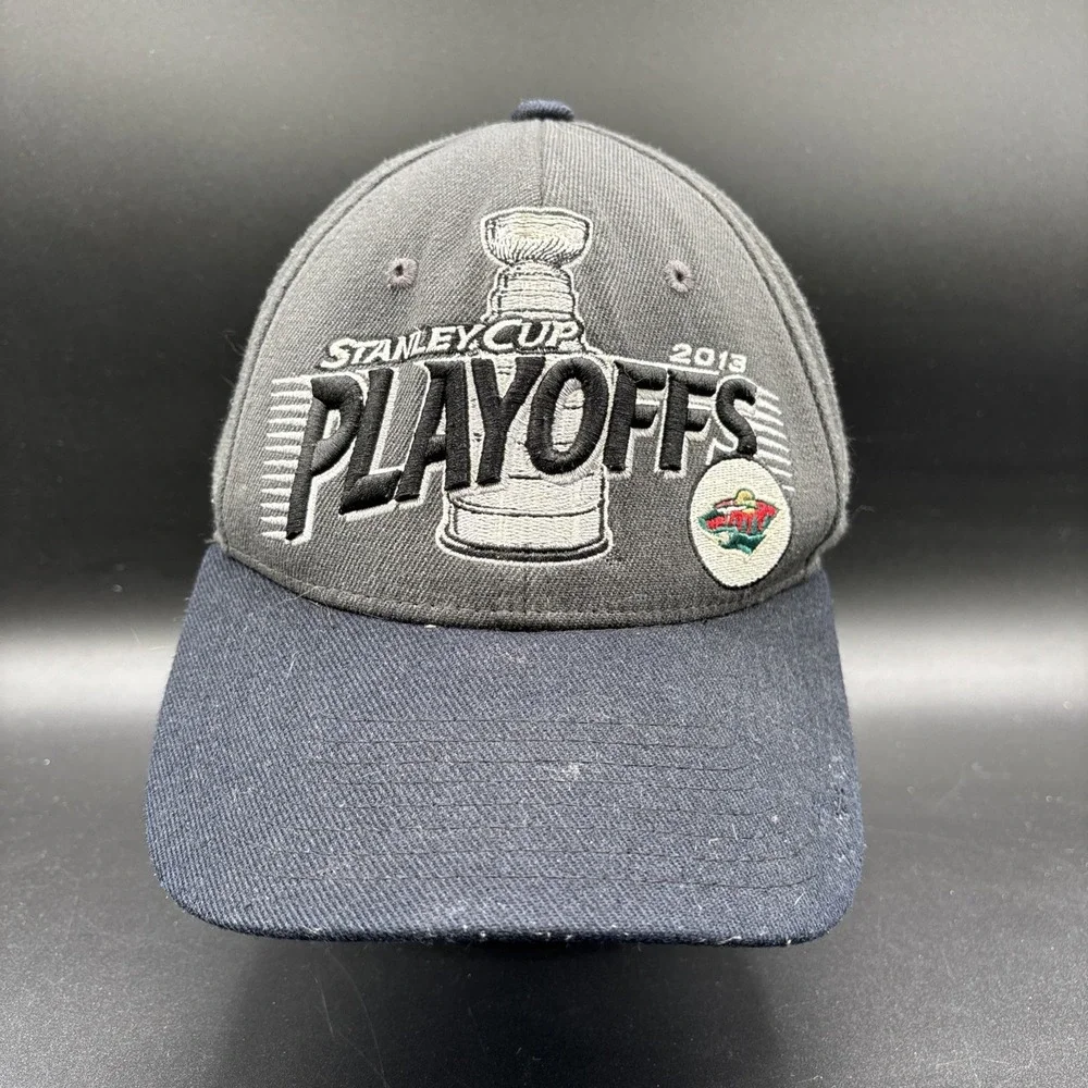 Minnesota Wild Hat Cap Fitted Small Gray NHL Hockey Stanley Cup Playoffs 2013